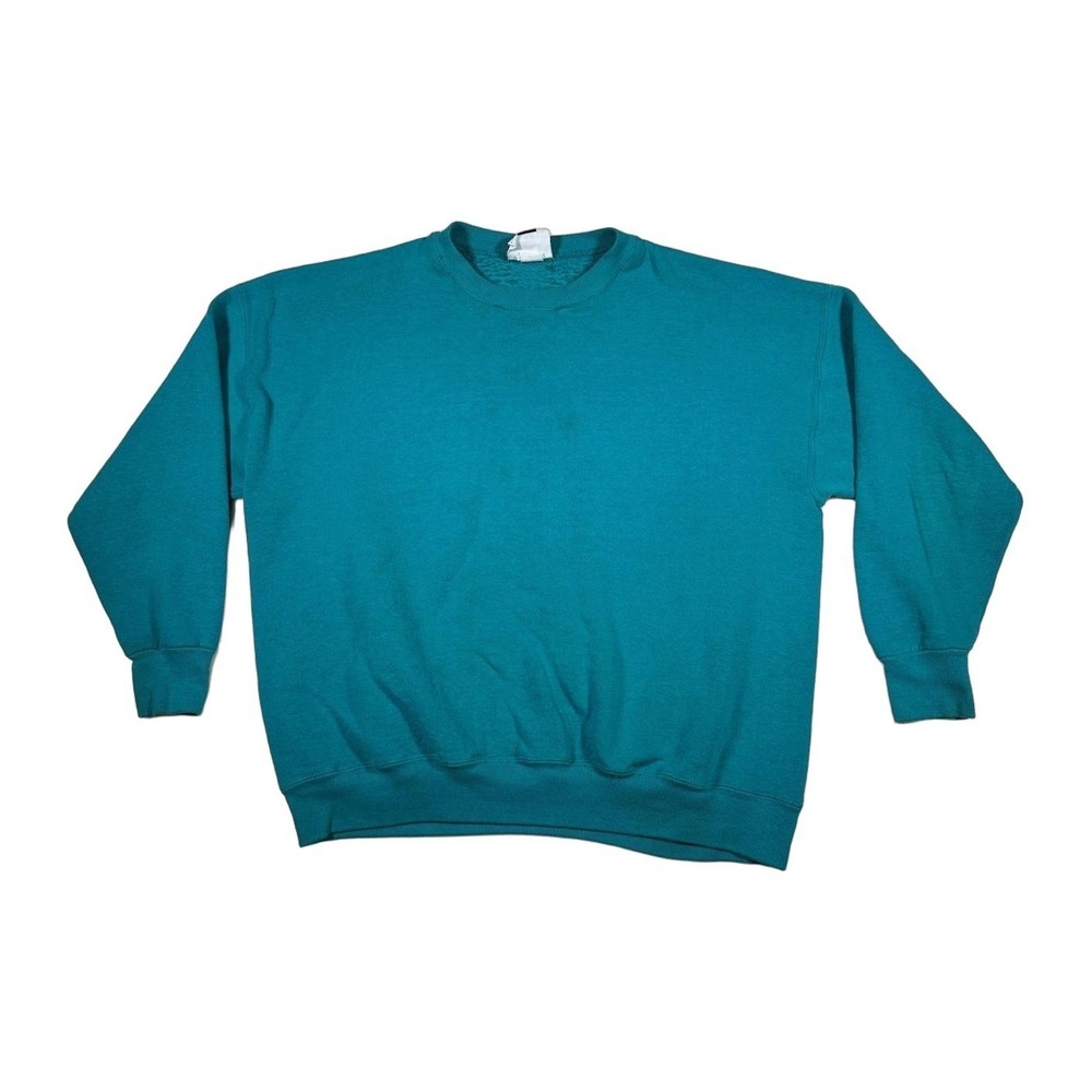 Vintage Lee Womens Plus Heavyweight Teal Sweatshirts 20W Made in USA Cotton 20
